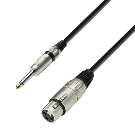 Image principale du produit Adam Hall Cables K3 MFP 0100 - Câble Micro XLR femelle vers Jack 6,35 mm mono 1m