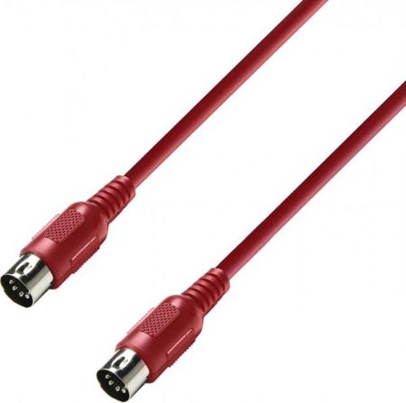 Image principale du produit Adam Hall Cables K3 MIDI 0075 RED - Câble MIDI 0,75 m rouge