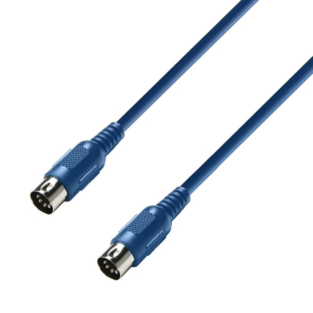 Image principale du produit Adam Hall Cables K3 MIDI 0150 BLU - Câble MIDI 1,5m bleu