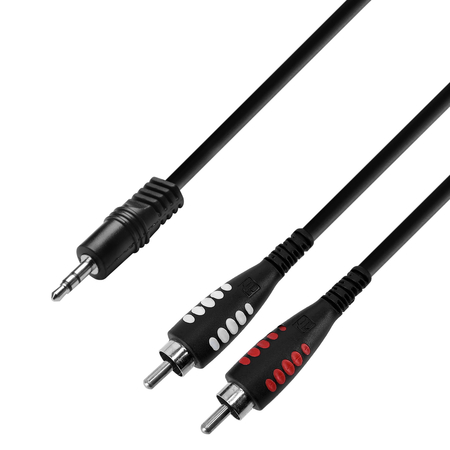 Image principale du produit Câble Audio Mini-Jack 3,5 mm stéréo vers 2 x RCA mâle 1 m