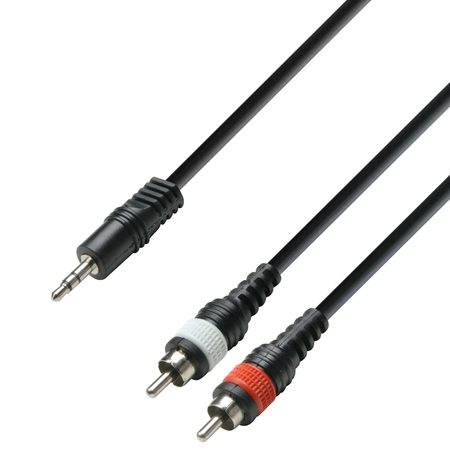 Image principale du produit Câble Audio Mini-Jack 3,5 mm stéréo vers 2 x RCA mâle 3m