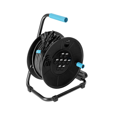 Image principale du produit Câble multipaire sur touret 8 XLR mâle vers femelle longueur 15m