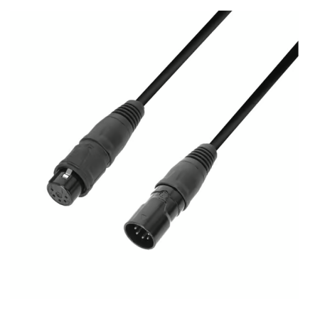 Image principale du produit cable DMX 110ohms XLR 5 broches male Femelle IP65 5m