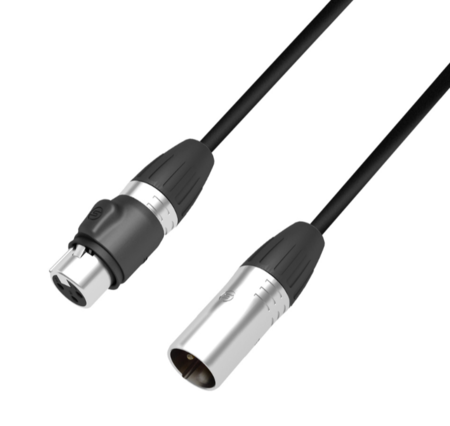 Image principale du produit Adam Hall Cables K 4 DMF 1000 IP 65 - Câble DMX AES/EBU XLR mâle 3 points vers XLR femelle IP65 10m