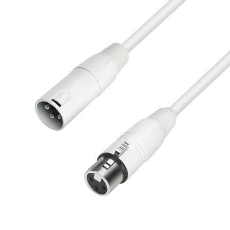 Image principale du produit Câble Micro XLR mâle vers XLR femelle 1m blanc