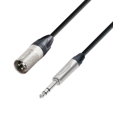 Image principale du produit Câble Audio XLR mâle Neutrik vers Jack 6,35 mm TRS stéréo Neutrik 10 m