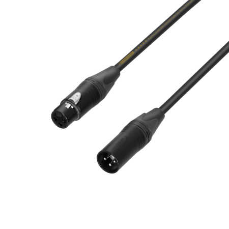 Image principale du produit Câble Audionumérique AES/EBU 110 Ohms Neutrik XLR mâle vers XLR femelle 1m