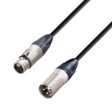 Image principale du produit Câble Audionumérique AES/EBU DMX 110 Ohms Neutrik XLR mâle vers XLR femelle 15 m