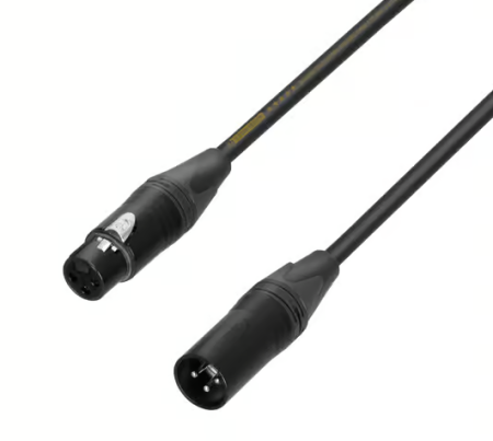 Image principale du produit Câble DMX et Audionumérique AES/EBU 110 Ohms Neutrik XLR mâle vers XLR femelle 20m