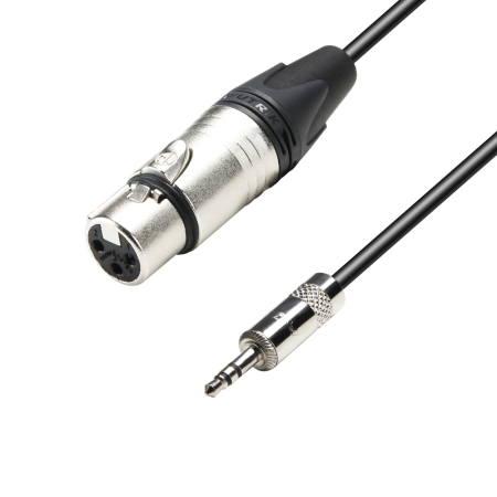 Image principale du produit Câble Micro XLR femelle Neutrik vers Jack 3,5 mm stéréo 3 m