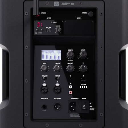 Image nº6 du produit LD Systems ANNY 10 BPH B5 - Enceinte sur batterie 10 pouces bluetooth avec micro serre tête HF bande B5