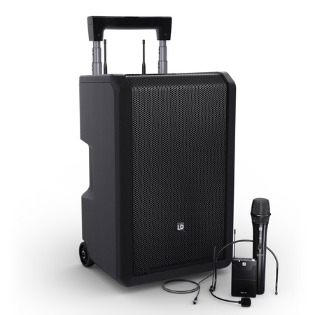 Image principale du produit ANNY 10 HBH 2 B5 LD Systems - Enceinte autonome 10'' bluetouth avec 1 micro main et 1 serre-tête sans fil bande 5
