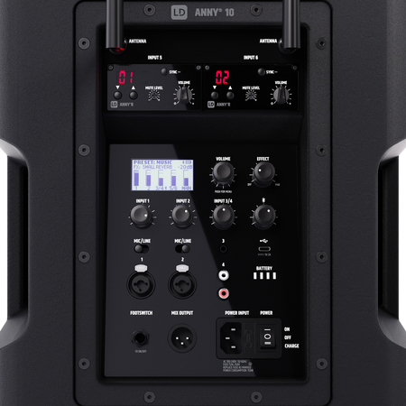 Image nº6 du produit LD Systems ANNY 10 HHD2 B5 - Enceinte sur batterie 10 pouces bluetooth avec 2 micros main HF bande B5