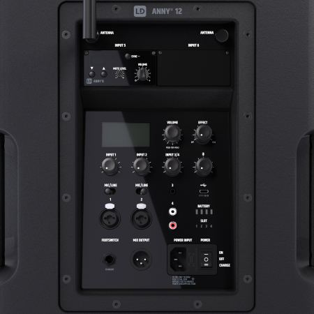 Image nº5 du produit ANNY® 12 BPH B5 LD Systems - Enceinte autonome 12″ portable Bluetooth® sur batterie avec mixage et 1 serre tête sans fil