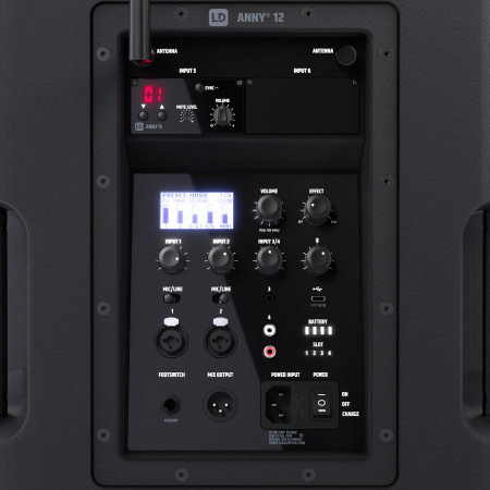 Image nº6 du produit ANNY® 12 HHD B5 LD Systems - Enceinte autonome 12″ portable Bluetooth® sur batterie avec mixage et 1 micro main sans fil