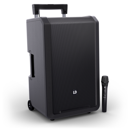 Image principale du produit ANNY® 12 HHD B6 LD Systems - Enceinte autonome 12″ portable Bluetooth® sur batterie avec mixage et 1 micro main sans fil