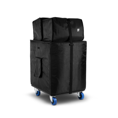 Image principale du produit LD Systems DAVE 18 G4X BAG SET - Ensemble plateau à roulettes/housses de protection pour système DAVE 18 G4X