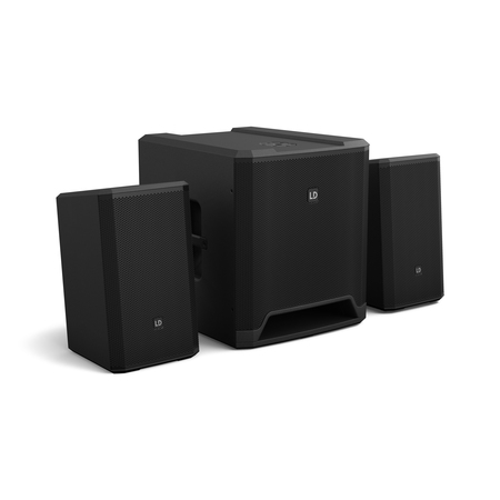 Image principale du produit LD Systems DAVE 12 G4X - Sonorisation 2.1 amplifiée 1460W mixage Bluetooth DSP