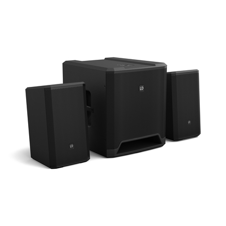 Image principale du produit LD Systems DAVE 12 G4X - Sonorisation 2.1 amplifiée 1460W mixage Bluetooth DSP