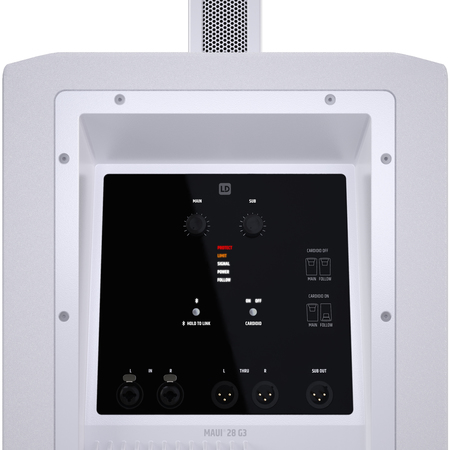 Image nº10 du produit MAUI 28 G3 W LD Systems - Système de sonorisation portable à colonne cardioïde, 2060W 127dB blanc
