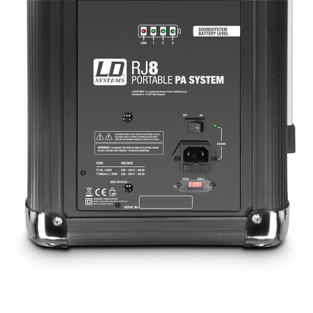 Image nº4 du produit LD Systems Roadjack 8 - Enceinte Bluetooth sur batterie avec mixeur intégré