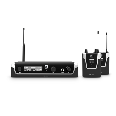 Image principale du produit U506 IEM BUNDLE LD Systems - Système ear monitor avec 2 pockets - 655 - 679 MHz