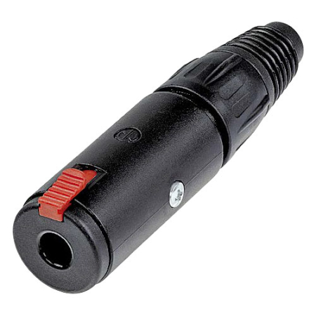 Image principale du produit Neutrik NJ3FC6-BAG - Prise jack 6,3 mm, 3 pôles avec verrouillage, contacts argentés, chromé noir