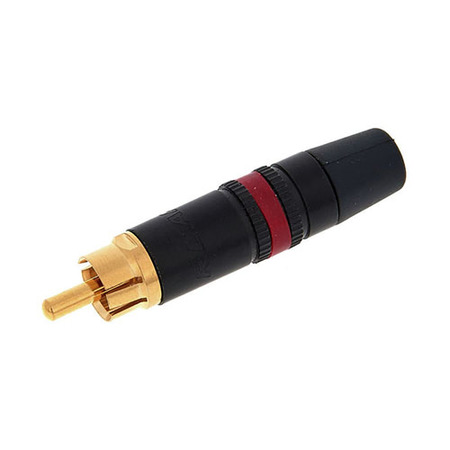 Image principale du produit NYS373-2 - Connecteur REAN / RCA en Boîtier Métallique avec Marquage rouge et Contacts dorés