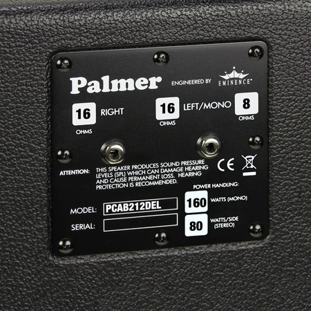Image nº4 du produit Palmer MI CAB 212 DEL - Baffle guitare 2 x 12”  avec HP Eminence Delta, 8/16 Ohms