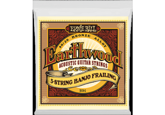 Image principale du produit 2061 ERNIE BALL - Jeu de cordes Banjo - Banjo 5 cordes à boucle 10-13-15-24w-10