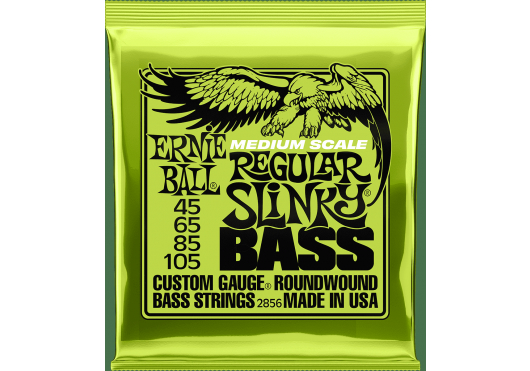Image principale du produit 2856 ERNIE BALL - Jeu de cordes de basse - Regular Slinky medium scale 45-65-85-105