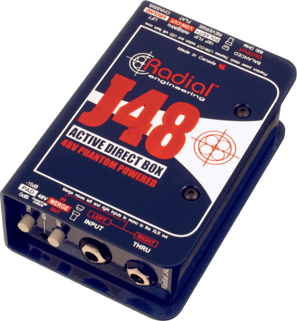 Image principale du produit J48 RADIAL ENGINEERING - Boîte de direct DI active 9V haute impédance