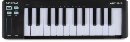 Image principale du produit MicroLab MK3-BK Arturia - Clavier compact USB-C, 500 presets Analog Lab Intro