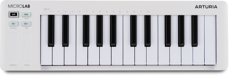 Image principale du produit MicroLab mk3 - Arturia - Clavier MIDI compact, USB-C, 500 presets, pédale sustain