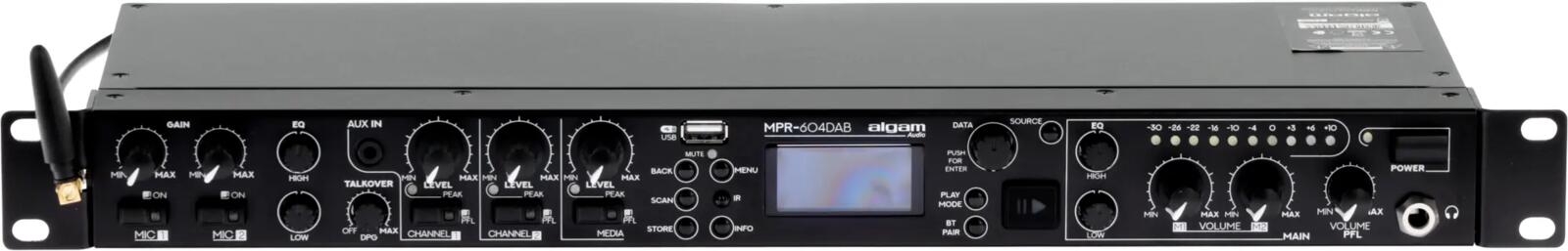 Image principale du produit MPR-604-DAB ALGAM AUDIO - Préampli mixeur 6 entrées USB DAB rackable