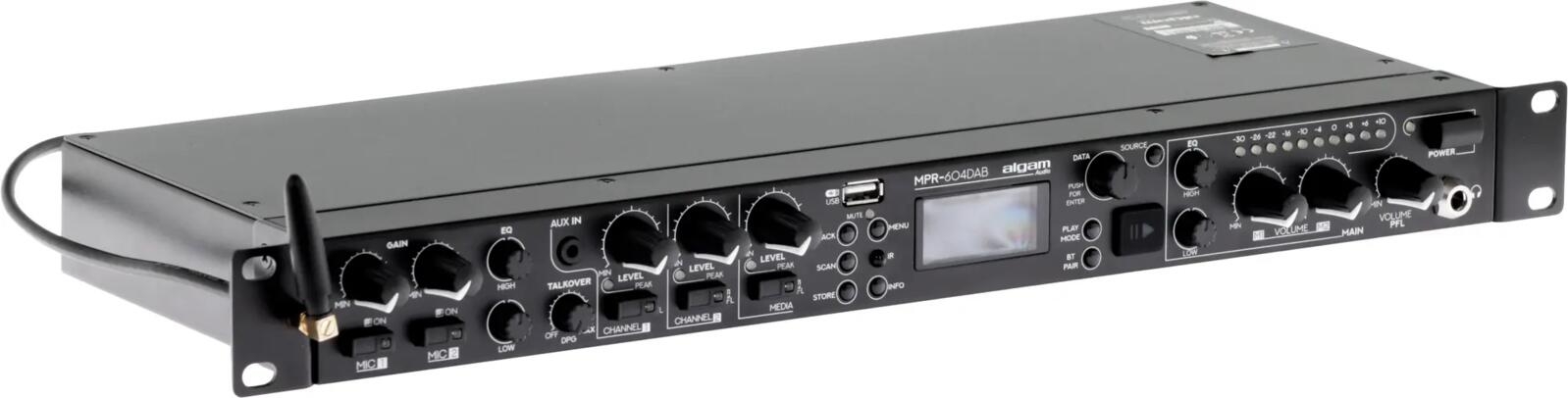 Image secondaire du produit MPR-604-DAB ALGAM AUDIO - Préampli mixeur 6 entrées USB DAB rackable