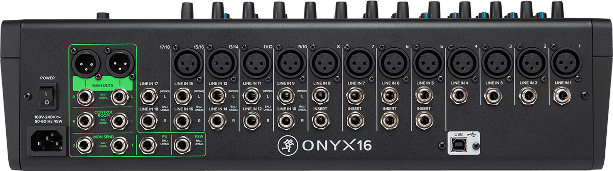 Image nº4 du produit ONYX16 MACKIE - Table de mixage 16 canaux USB + effets