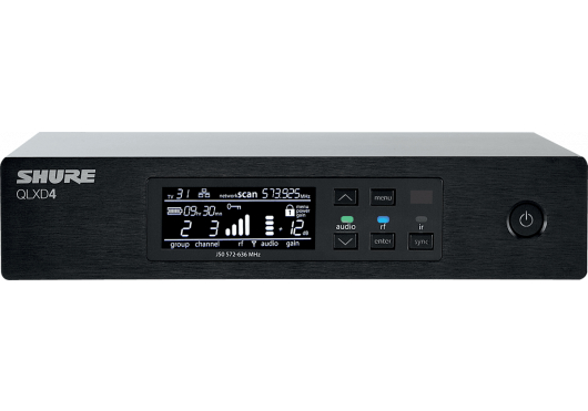 Image principale du produit QLXD4G51 SHURE - Récepteur - Récepteur - Bande G51 - 470 à 534 MHz
