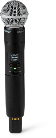 Image principale du produit SLXD2+-58-G65 SHURE Emetteur main SM58 470-606 MHz robuste léger