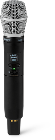 Image principale du produit SLXD2+-SM86-G65 SHURE Emetteur main SM86 470-606 MHz robuste léger