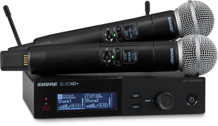 Image principale du produit SLXD24D+E-58-G65 SHURE - Système sans fil double SM58 470-606 MHz