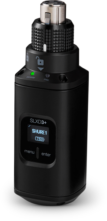 Image principale du produit SLXD3+-G65 SHURE - Émetteur Plug-on 470-606 MHz avec gestion ShowLink