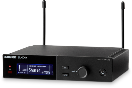 Image principale du produit SLXD4+E-G65 SHURE - Récepteur SLX-D Large Bande 470-606 MHz