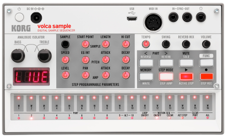 Image principale du produit VOLCA-SAMPLE2 KORG - Séquenceur de samples, 150 samples intégrés, filtre analogique, reverbe