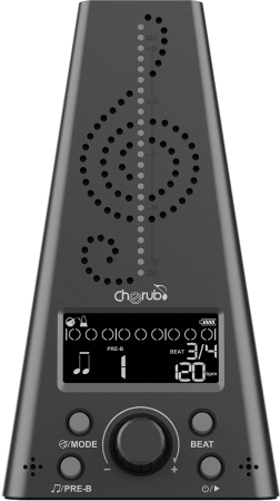 Image secondaire du produit WMT-230-BLK CHERUB - Métronome/accordeur électronique noir, écran lumineux, sortie casque,