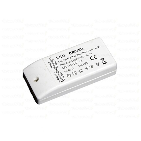 Image principale du produit Alimentation 230V 12V DC continu 1A spécial driver led 0.5W à 12W