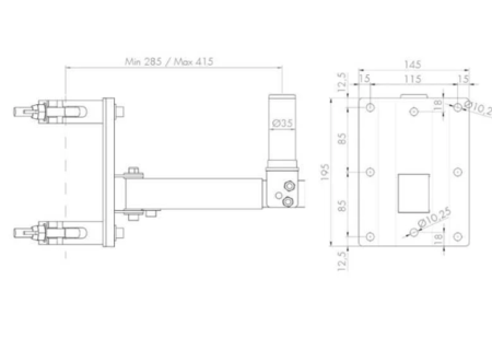 Image nº4 du produit GUIL ALT-16G Support d'enceinte avec 2 accroches pour structure tube 50mm