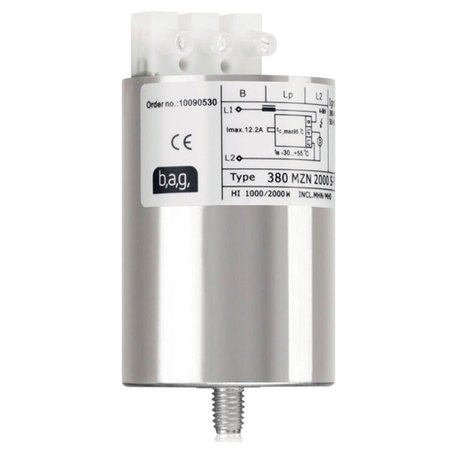 Image principale du produit Amorceur BAG 380 MZN 2000 S lampe iodure et sodium 80V 1000W à 2000W
