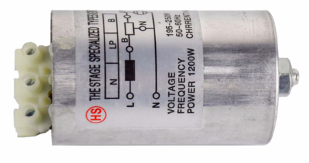 Image principale du produit Amorceur pour lampe MSR HSR HMI HTI MSD / BA / HSD / CSD 1200W à 1500W ou 1800W cylindrique