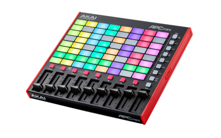 Image secondaire du produit Contrôleur AKAI APC MINI MK2  8x8 pads rétroéclairés RVB LED, 9 faders